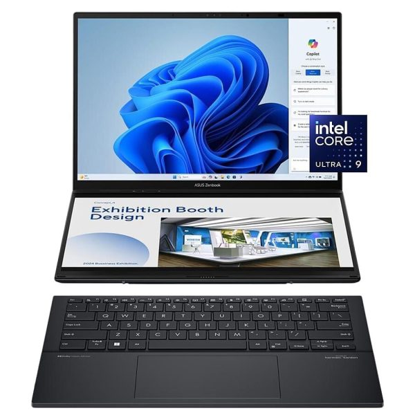 İkinci resim of ASUS - Zenbook DUO Dual 14” 3K OLED Dokunmatik Dizüstü Bilgisayar - 32 GB Bellekli Intel Core Ultra 9 - Intel Arc Graphics - 1 TB SSD -  Gri