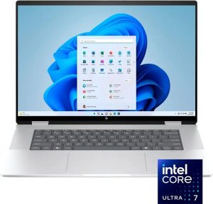HP Envy 16 x360 – 16" IPS FHD+ Dokunmatik 2'si 1 Arada Laptop Intel Core Ultra 7 155U Intel Arc Graphics 32GB LPDDR5 RAM 512GB Pcle SSD Win 11 Pro Gümüş
