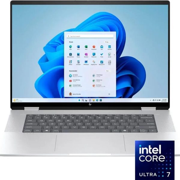 HP Envy 16 x360 – 16" IPS FHD+ Dokunmatik 2'si 1 Arada Laptop Intel Core Ultra 7 155U Intel Arc Graphics 32GB LPDDR5 RAM 512GB Pcle SSD Win 11 Pro Gümüş