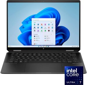 HP Spectre – 14" OLED 2.8K 2'si 1 Arada Laptop - Intel Core Ultra 7 155H 32GB LPDDR5X RAM - 2TB Pcle 4 SSD - Win 11 Home - Siyah