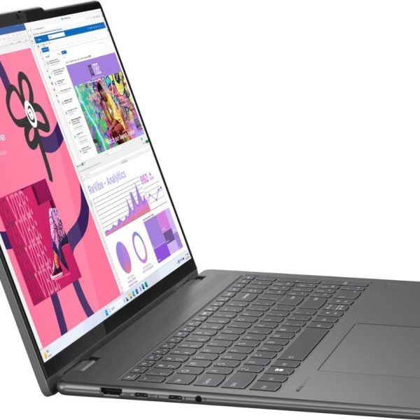 İkinci resim of Lenovo Yoga 7i – 16" IPS WUXGA Dokunmatik 2'si 1 Arada Laptop Intel Core Ultra 5 125U Intel Irıs Xe Graphics 16GB LPDDR5X RAM 512GB Pcle 4 SSD Win 11 Home Fırtına Grisi