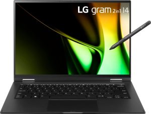 LG Gram – 14" IPS WUXGA 120Hz Dokunmatik 2'si 1 Arada Laptop Intel Core Ultra 7 155H Intel Arc Graphics 16GB LPDDR5X RAM 1TB Pcle 4 SSD Win 11 Home Siyah