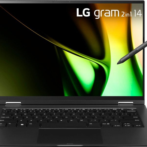 LG Gram – 14" IPS WUXGA 120Hz Dokunmatik 2'si 1 Arada Laptop Intel Core Ultra 7 155H Intel Arc Graphics 16GB LPDDR5X RAM 1TB Pcle 4 SSD Win 11 Home Siyah