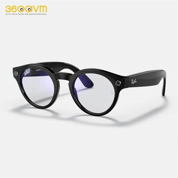 RAY-BAN STORIES ROUND SİYAH MAVİ IŞIK FİLTRELİ