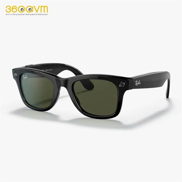 RAY-BAN STORIES WAYFARER SİYAH - IŞIK FİLTRELİ
