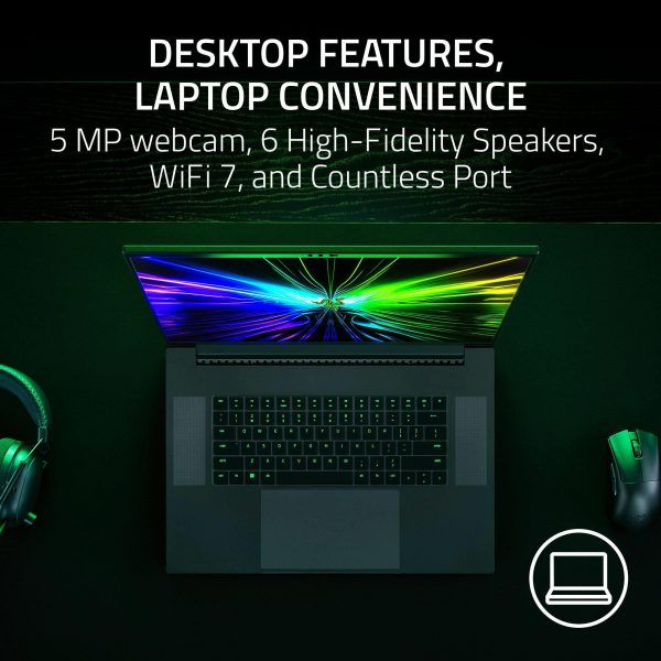 İkinci resim of VR Ready – Razer Blade 18-Gaming Laptop-Mini LED WQXGA 300Hz-i9 14900HX-NVIDIA GeForce RTX 4090-32GB RAM-2TB SSD-Siyah