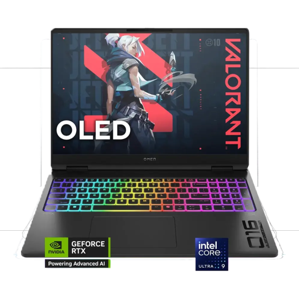 HP OMEN - MAX 16" OLED 240Hz Gaming Laptop - Intel Core Ultra 9 - 32GB DDR5 Memory - NVIDIA GeForce RTX 5080 - 2TB SSD - Shadow Black